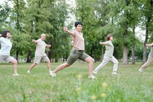 Aerobics outdoors